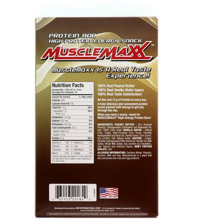 MuscleMaxx Whey Protein Bars Energy Bars - قضبان الطاقة, قضبان الرياضة, قضبان بر,تين مصل, أشرطة البر,تين