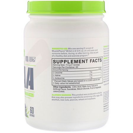 MusclePharm, BCAA Essentials, Blue Raspberry, 0.99 lb (450 g):BCAA,الأحماض الأمينية
