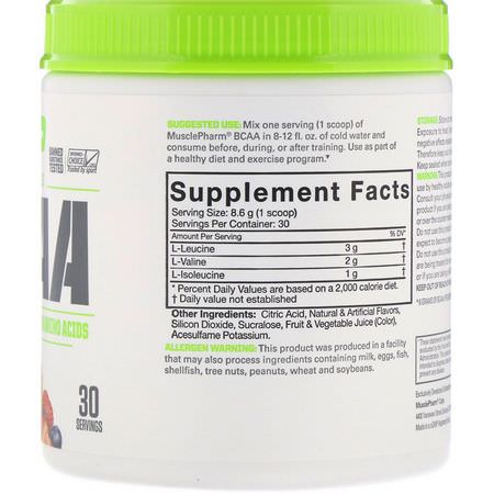MusclePharm, BCAA Essentials, Fruit Punch, 0.57 lbs (258 g):BCAA,الأحماض الأمينية
