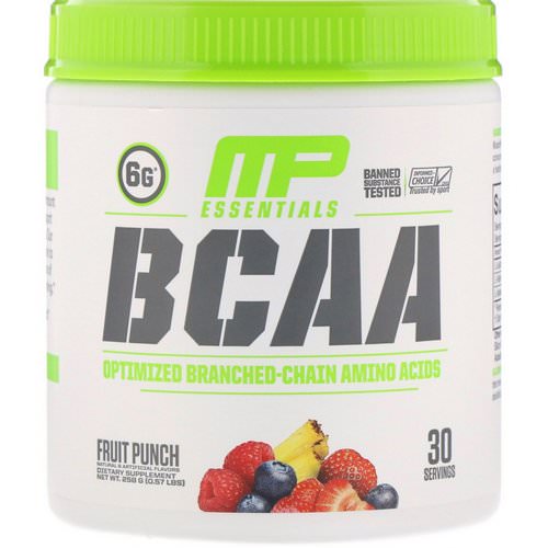 MusclePharm, BCAA Essentials, Fruit Punch, 0.57 lbs (258 g) فوائد