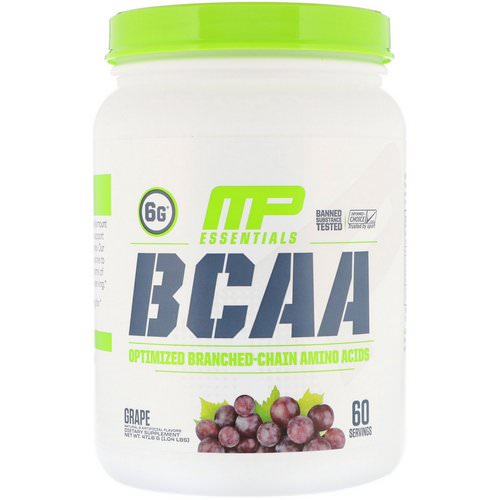 MusclePharm, BCAA Essentials, Grape, 1.04 lb (471.6 g) فوائد