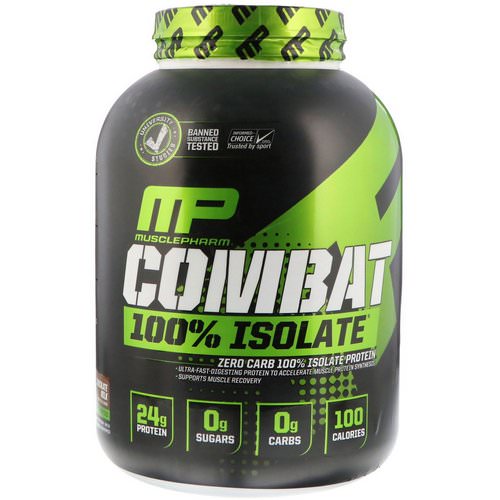 MusclePharm, Combat 100% Isolate, Chocolate Milk, 5 lb (2268 g) فوائد