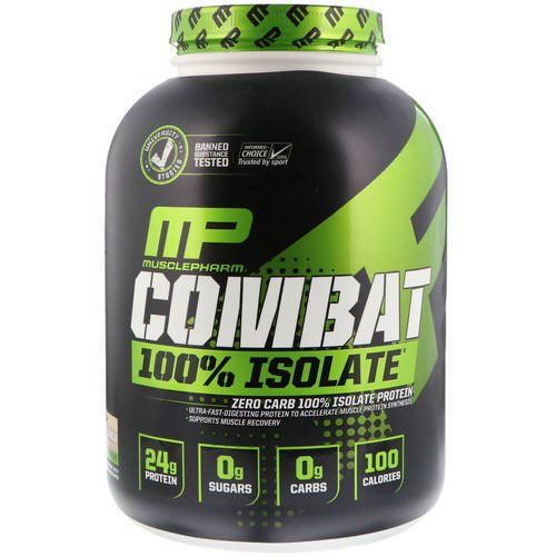 MusclePharm, Combat 100% Isolate Protein, Vanilla, 5 lb (2268 g) فوائد