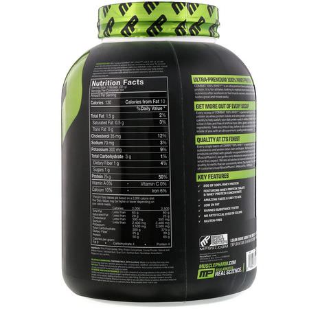 MusclePharm, Combat 100% Whey Protein, Chocolate Milk, 5 lbs (2269 g):بر,تين مصل اللبن, التغذية الرياضية