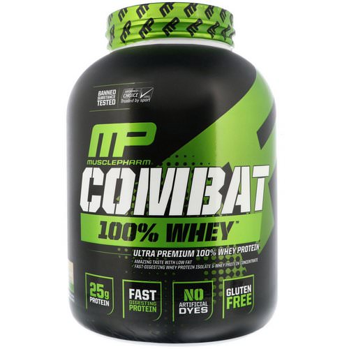 MusclePharm, Combat 100% Whey Protein, Cookies 'n' Cream, 5 lbs (2269 g) فوائد