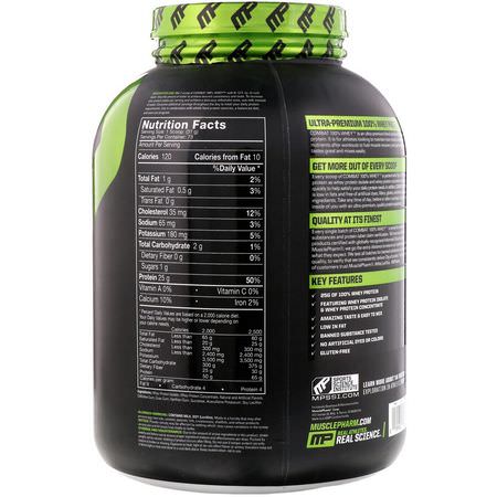 MusclePharm, Combat 100% Whey Protein, Vanilla, 5 lbs (2269 g):بر,تين مصل اللبن, التغذية الرياضية
