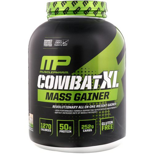 MusclePharm, Combat XL Mass Gainer, Vanilla, 6 lbs (2722 g) فوائد
