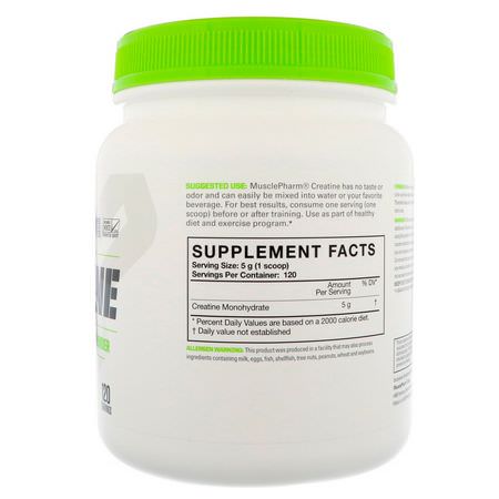 MusclePharm, Creatine Essentials, Unflavored, 1.32 lbs (600 g):الكرياتين م,ن,هيدرات, الكرياتين