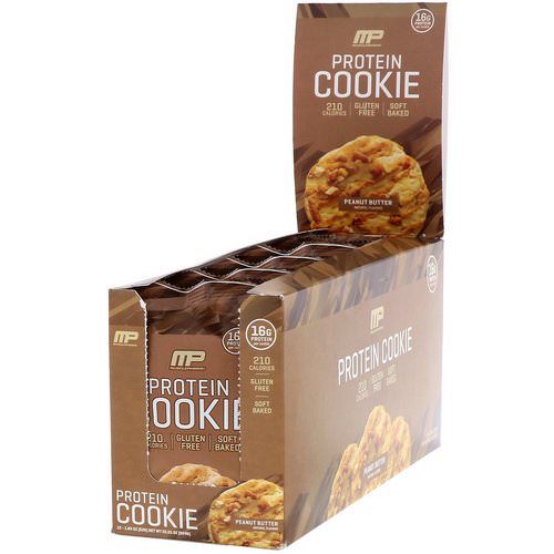 MusclePharm, Protein Cookie, Peanut Butter, 12 Cookies, 1.83 oz (52 g) Each فوائد