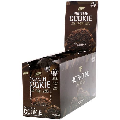 MusclePharm, Protein Cookie, Triple Chocolate, 12 Cookies, 1.83 oz (52 g) Each فوائد