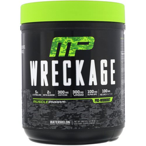 MusclePharm, Wreckage Pre-Workout, Watermelon, 12.79 oz (362.5 g) فوائد