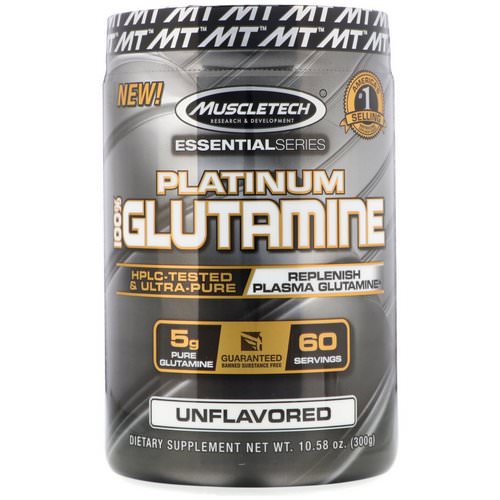 Muscletech, Essential Series, Platinum 100% Glutamine, 5 g, 10.58 oz (300 g) فوائد