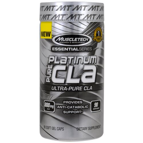 Muscletech, Essential Series, Platinum Pure CLA, 800 mg, 90 Soft Gel Caps فوائد