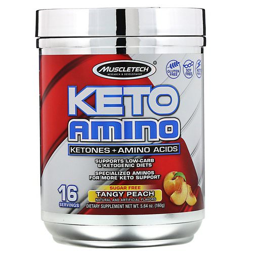 Muscletech, Keto Amino, Tangy Peach, 5.64 oz (160 g) فوائد
