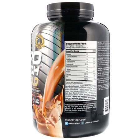 Muscletech, Nitro Tech 100% Whey Gold, Chocolate Peanut Butter, 5.54 lbs (2.51 kg):بر,تين مصل اللبن, التغذية الرياضية