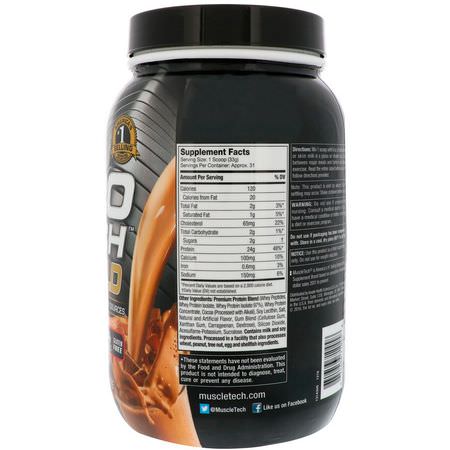 Muscletech, Nitro Tech, 100% Whey Gold, Double Rich Chocolate, 2.24 lbs (1.02 kg):بر,تين مصل اللبن, التغذية الرياضية
