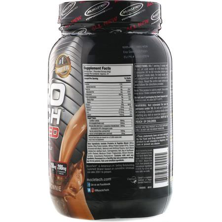 Muscletech, Nitro Tech Ripped, Ultimate Protein + Weight Loss Formula, Chocolate Fudge Brownie, 2 lbs (907 g):النظام الغذائي, ال,زن