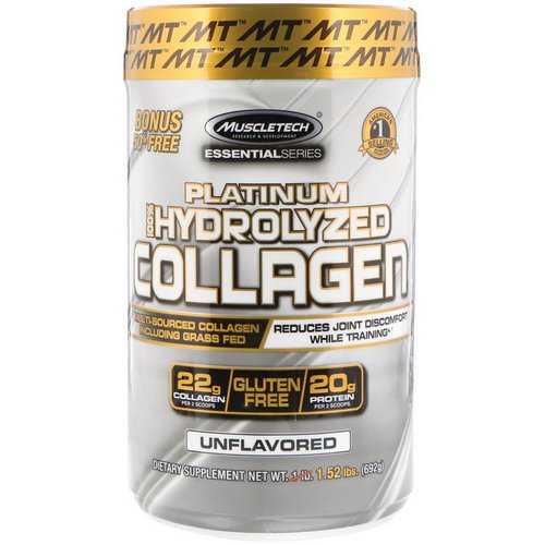 Muscletech, Platinum 100% Hydrolyzed Collagen, Unflavored, 1.52 lbs (692 g) فوائد