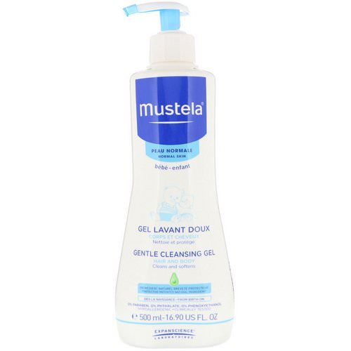 Mustela, Baby, Gentle Cleansing Gel, For Normal Skin, 16.90 fl oz (500 ml) فوائد