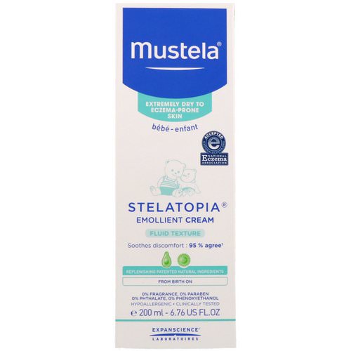 Mustela, Baby, Stelatopia Emollient Cream, For Extremely Dry Skin, 6.76 fl oz (200 ml) فوائد