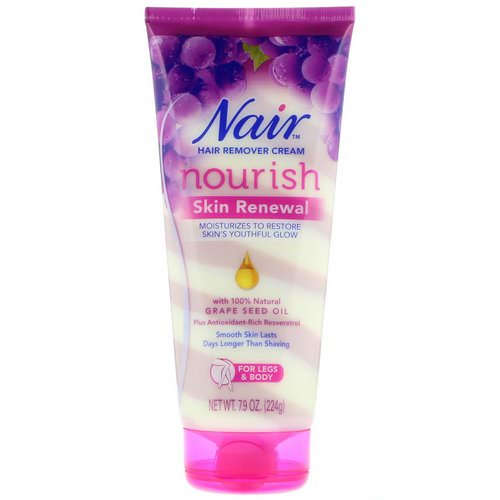 Nair, Hair Remover Cream, Nourish, Skin Renewal, For Legs & Body, 7.9 oz (224 g) فوائد