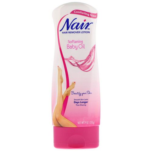 Nair, Hair Remover Lotion, Softening Baby Oil, 9 oz (255 g) فوائد