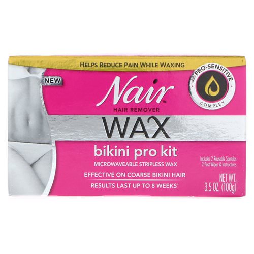 Nair, Hair Remover, Wax Bikini Pro Kit, 3.5 oz (100 g) فوائد