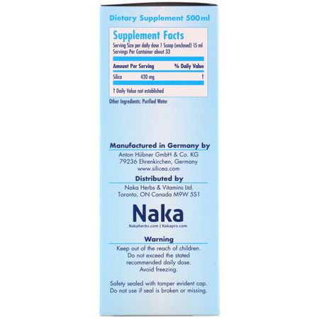 Naka Herbs & Vitamins Ltd, Hubner, Original Silica Gel, 17 fl oz (500 ml):السيليكا ,المعادن