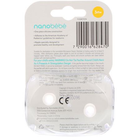 Nanobebe Pacifiers Clips - القصاصات, اللهايات, الأطفال, الطفل