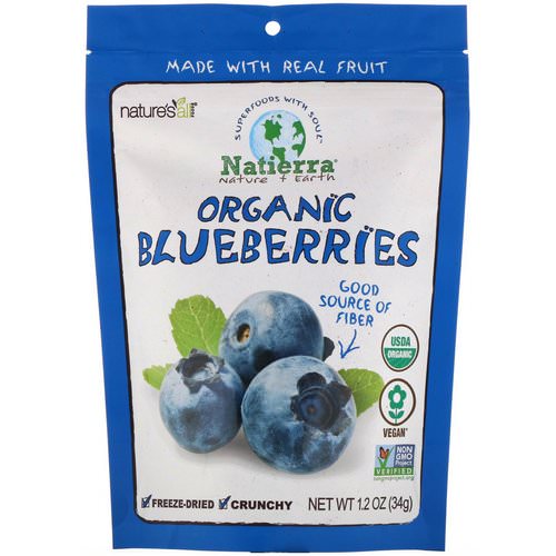 Natierra, Organic Freeze-Dried, Blueberries, 1.2 oz (34 g) فوائد