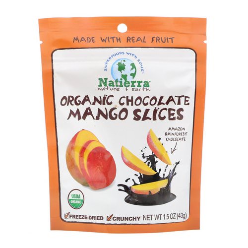 Natierra, Organic Freeze-Dried, Chocolate Mango Slices, 1.5 oz (43 g) فوائد