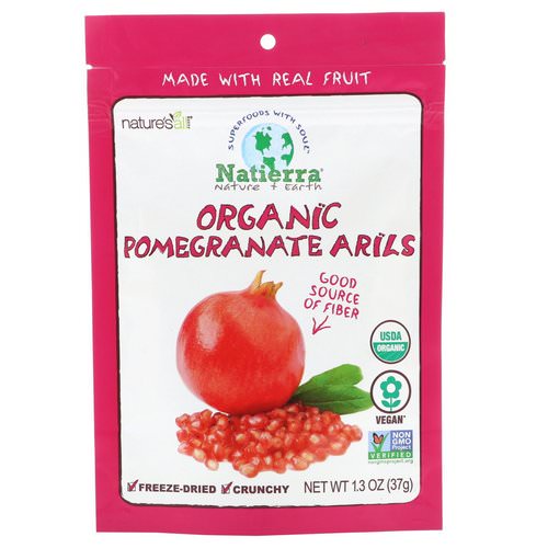 Natierra, Organic Freeze-Dried, Pomegranate Arils, 1.3 oz (37 g) فوائد
