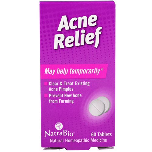 NatraBio, Acne Relief, 60 Tablets فوائد