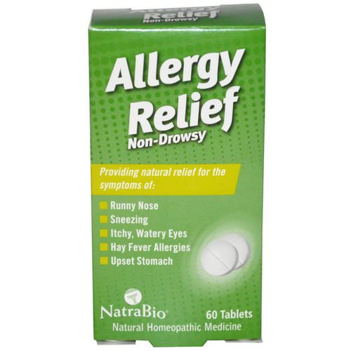 NatraBio, Allergy Relief, Non-Drowsy, 60 Tablets فوائد