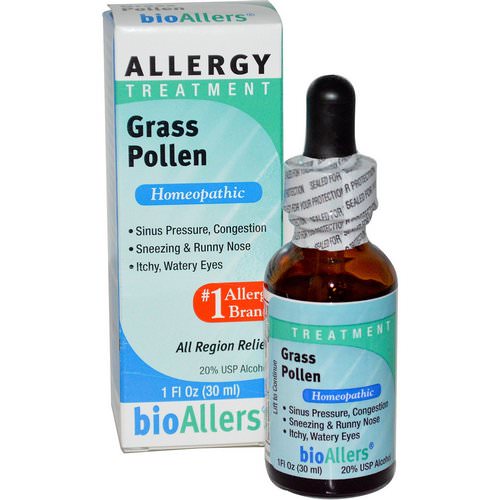 NatraBio, bioAllers, Allergy Treatment, Grass Pollen, 1 fl oz (30 ml) فوائد