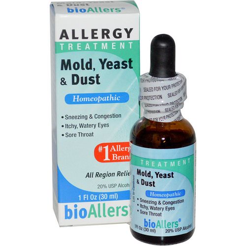 NatraBio, bioAllers, Allergy Treatment, Mold, Yeast & Dust, 1 fl oz (30 ml) فوائد