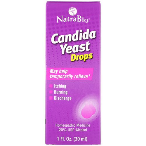 NatraBio, Candida Yeast Drops, 1 fl oz (30 ml) فوائد