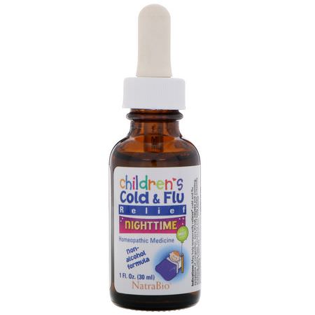 NatraBio Children's Cold Flu Cough Cold Cough Flu - البرد, المكملات الغذائية, السعال, الإنفل,نزا