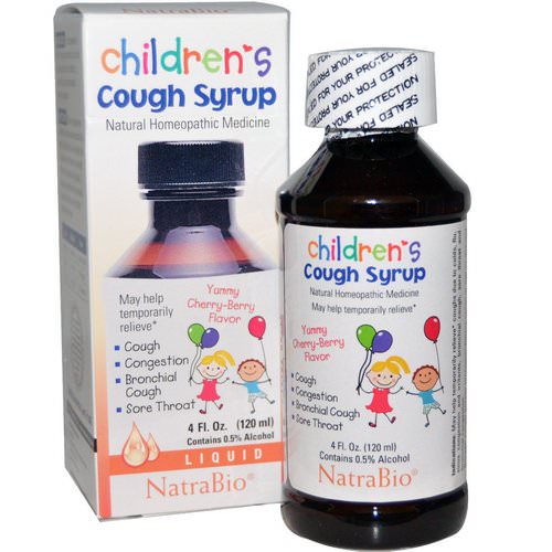 NatraBio, Children's Cough Syrup, Yummy Cherry-Berry Flavor, 4 fl oz (120 ml) فوائد