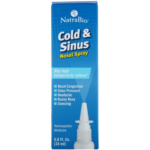 NatraBio, Cold & Sinus, Nasal Spray, 0.8 fl oz (24 ml) فوائد