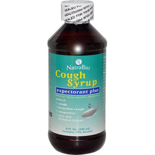 NatraBio, Cough Syrup, Expectorant Plus, 8 fl oz (240 ml) فوائد
