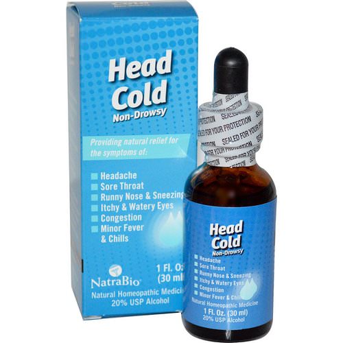 NatraBio, Head Cold, 1 fl oz (30 ml) فوائد