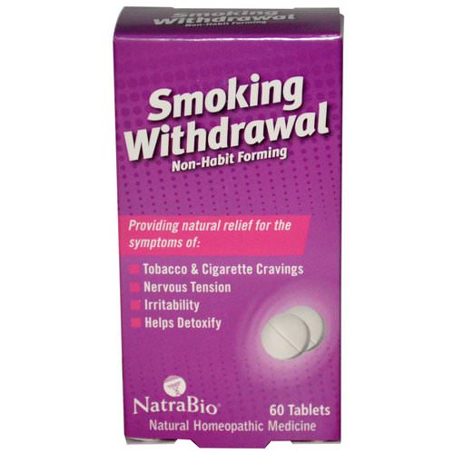 NatraBio, Smoking Withdrawal, 60 Tablets فوائد