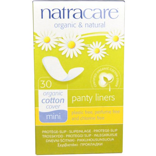 Natracare, Panty Liners, Organic Cotton Cover, Mini, 30 Liners فوائد