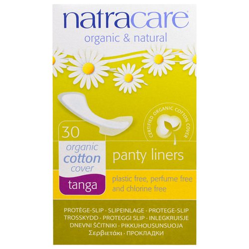 Natracare, Panty Liners, Organic Cotton Cover, Tanga, 30 Liners فوائد