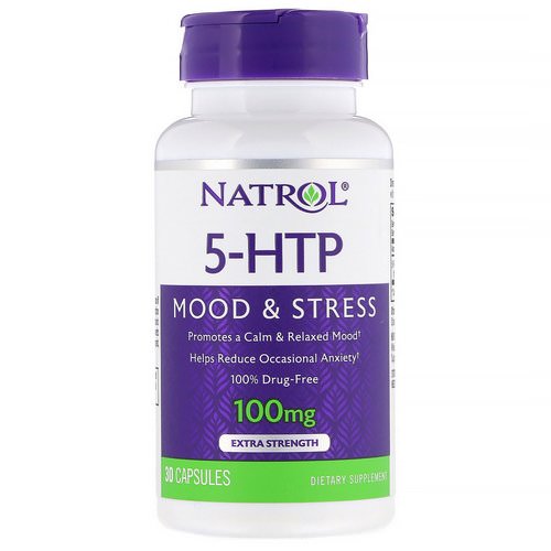 Natrol, 5-HTP, Extra Strength, 100 mg, 30 Capsules فوائد