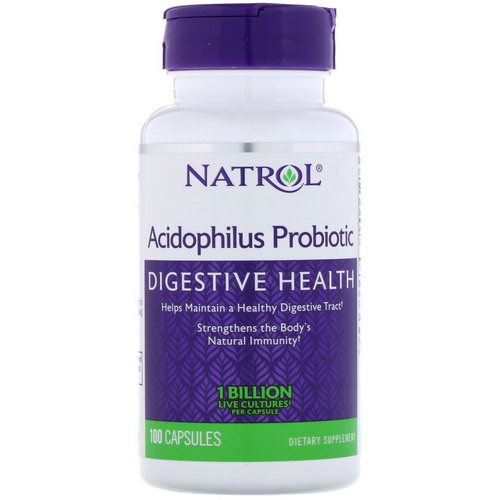 Natrol, Acidophilus Probiotic, 1 Billion, 100 Capsules فوائد