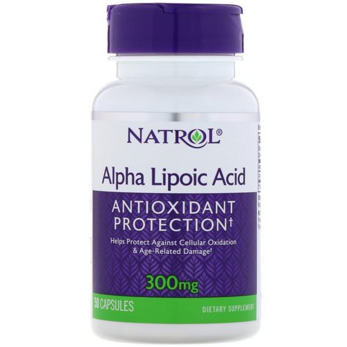 Natrol, Alpha Lipoic Acid, 300 mg, 50 Capsules فوائد