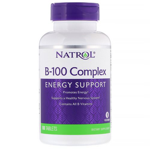 Natrol, B-100 Complex, 100 Tablets فوائد