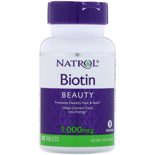 Natrol, Biotin, 1000 mcg, 100 Tablets فوائد